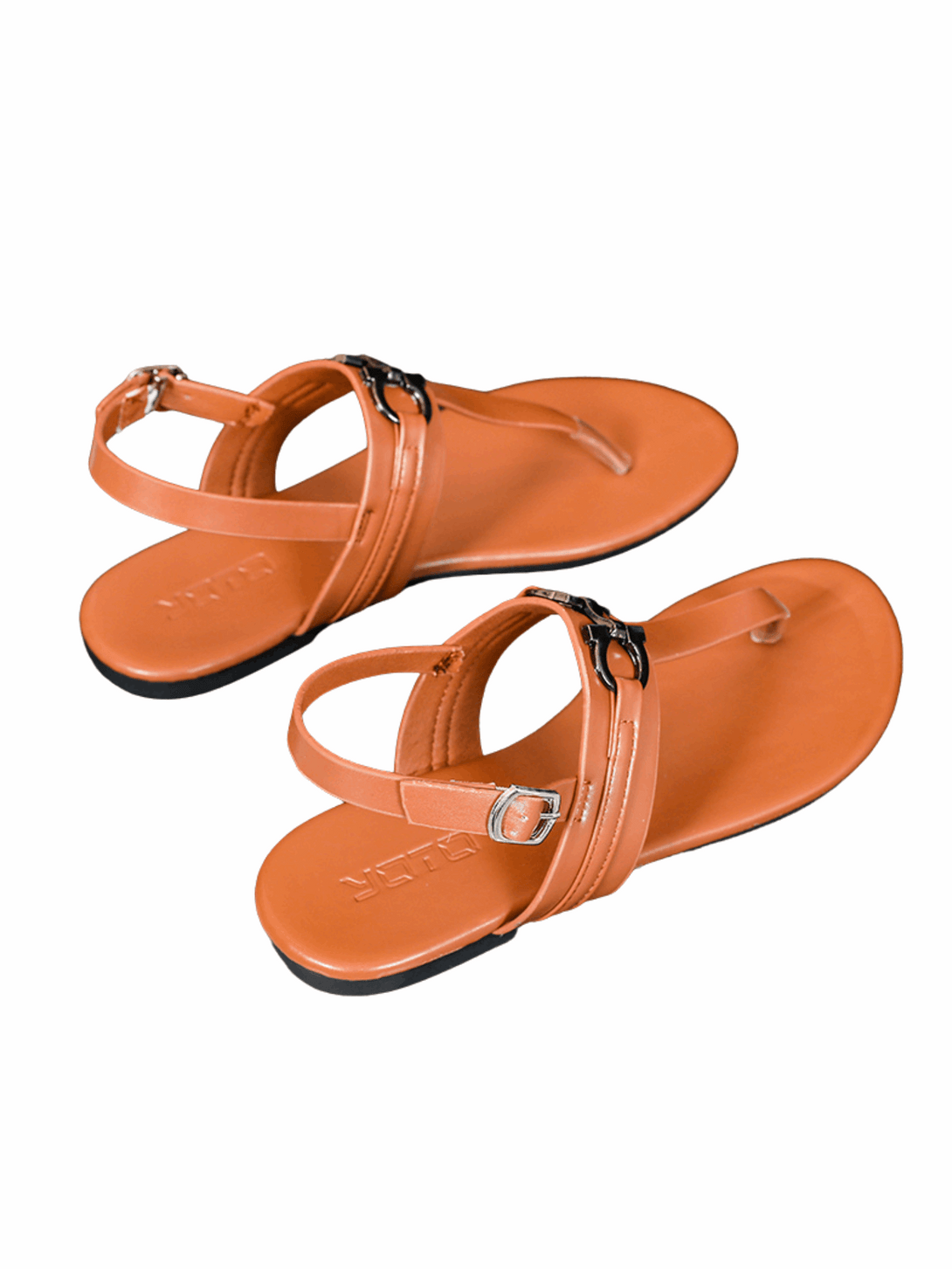 Vita Wave T-strap Flat Sandal-Brown