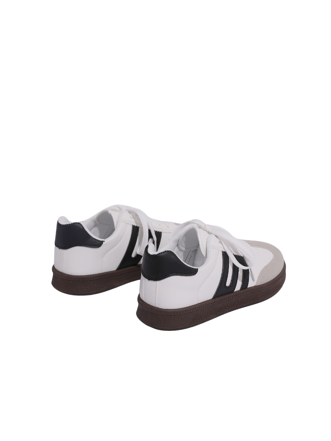 Simple Loop Lace-up Sneakers-Black