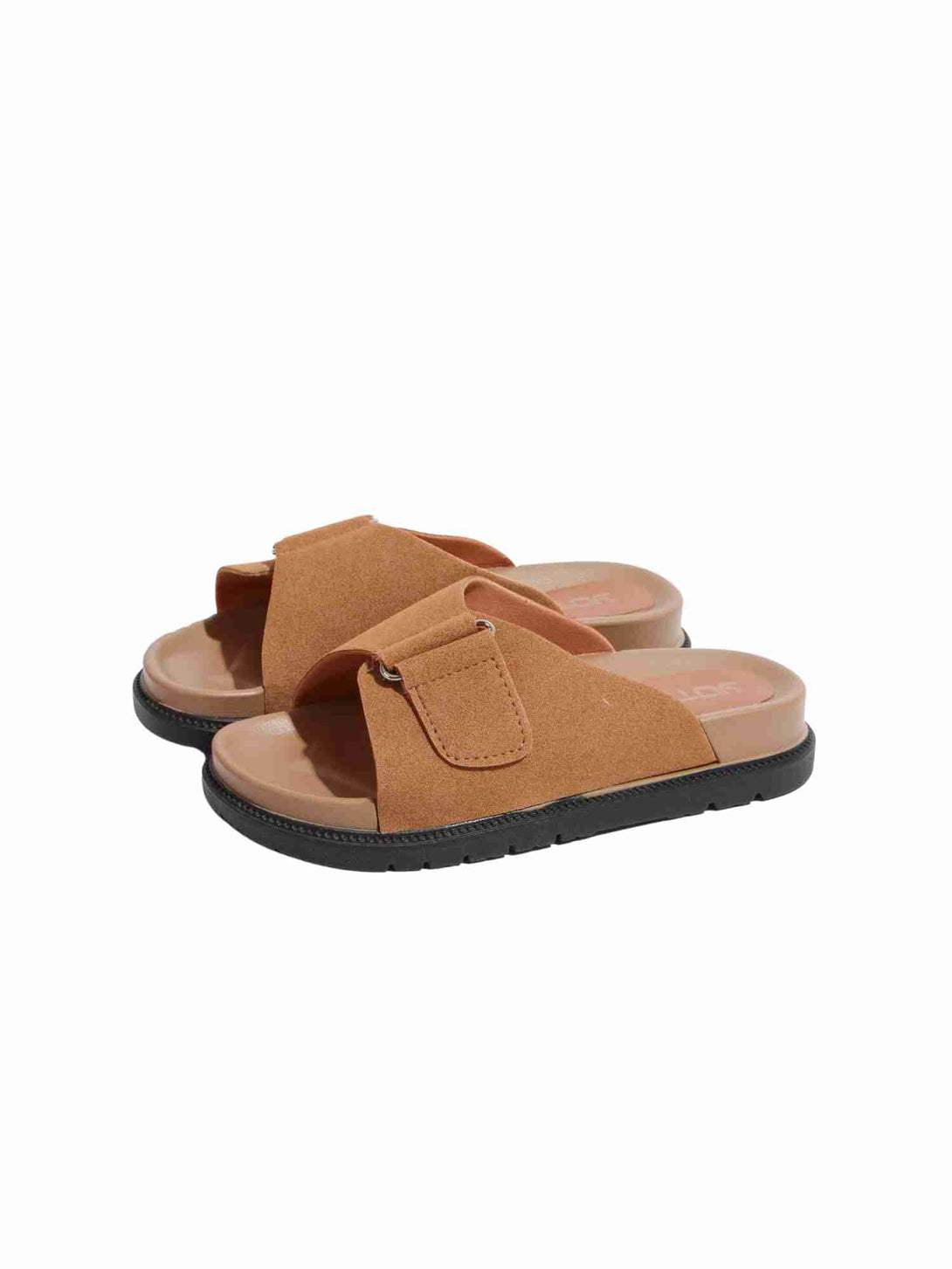 Core Slip Flat Slide Slipper-Beige