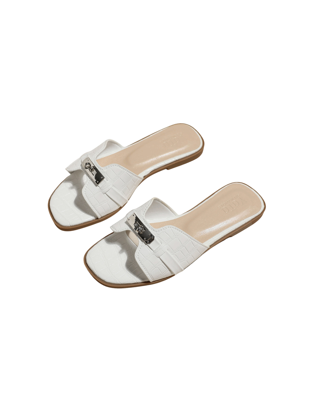 Urban Poise Flat Slide Sandals-Apricot