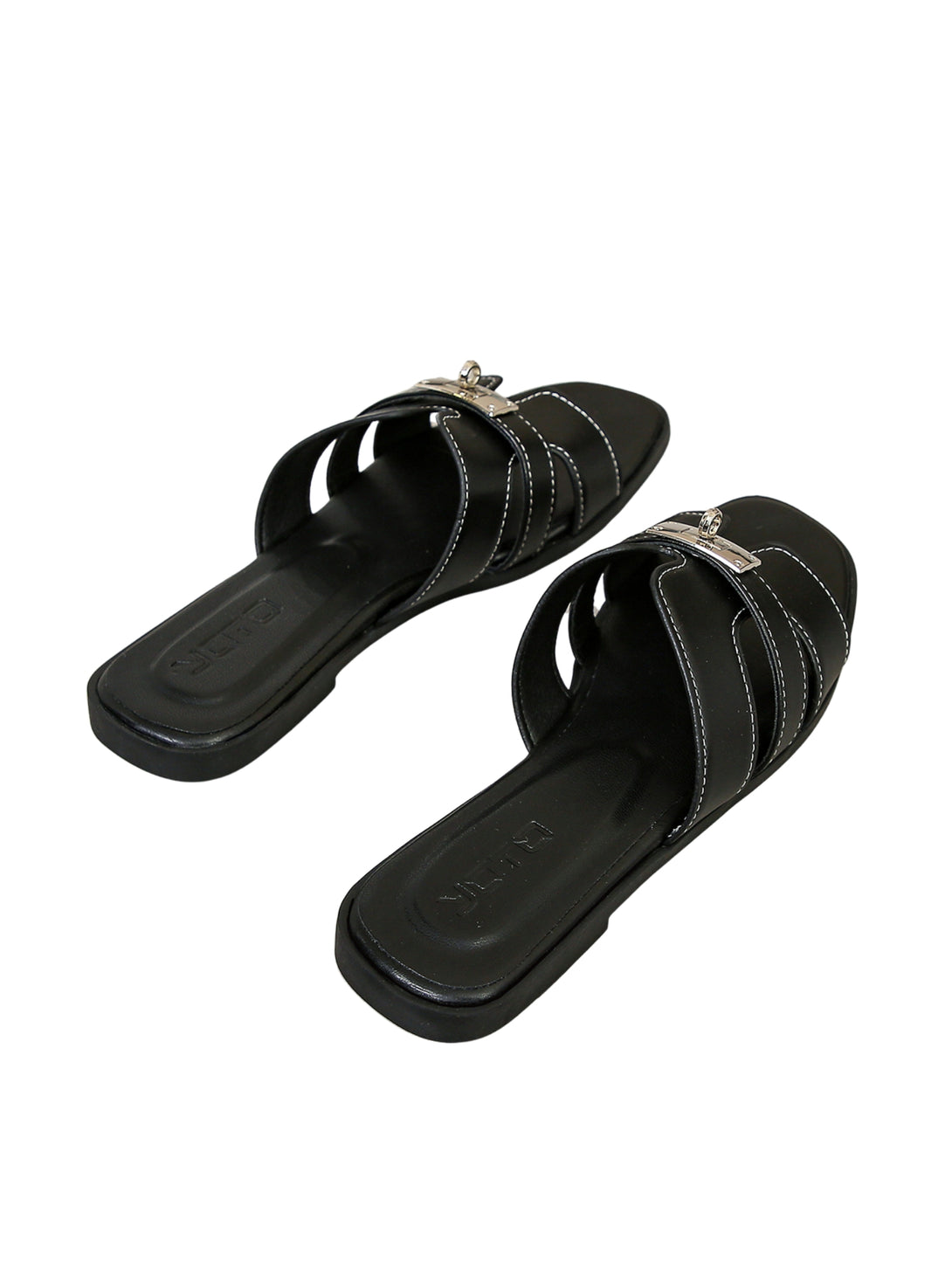 Urban Mellow Flat Slides-Black