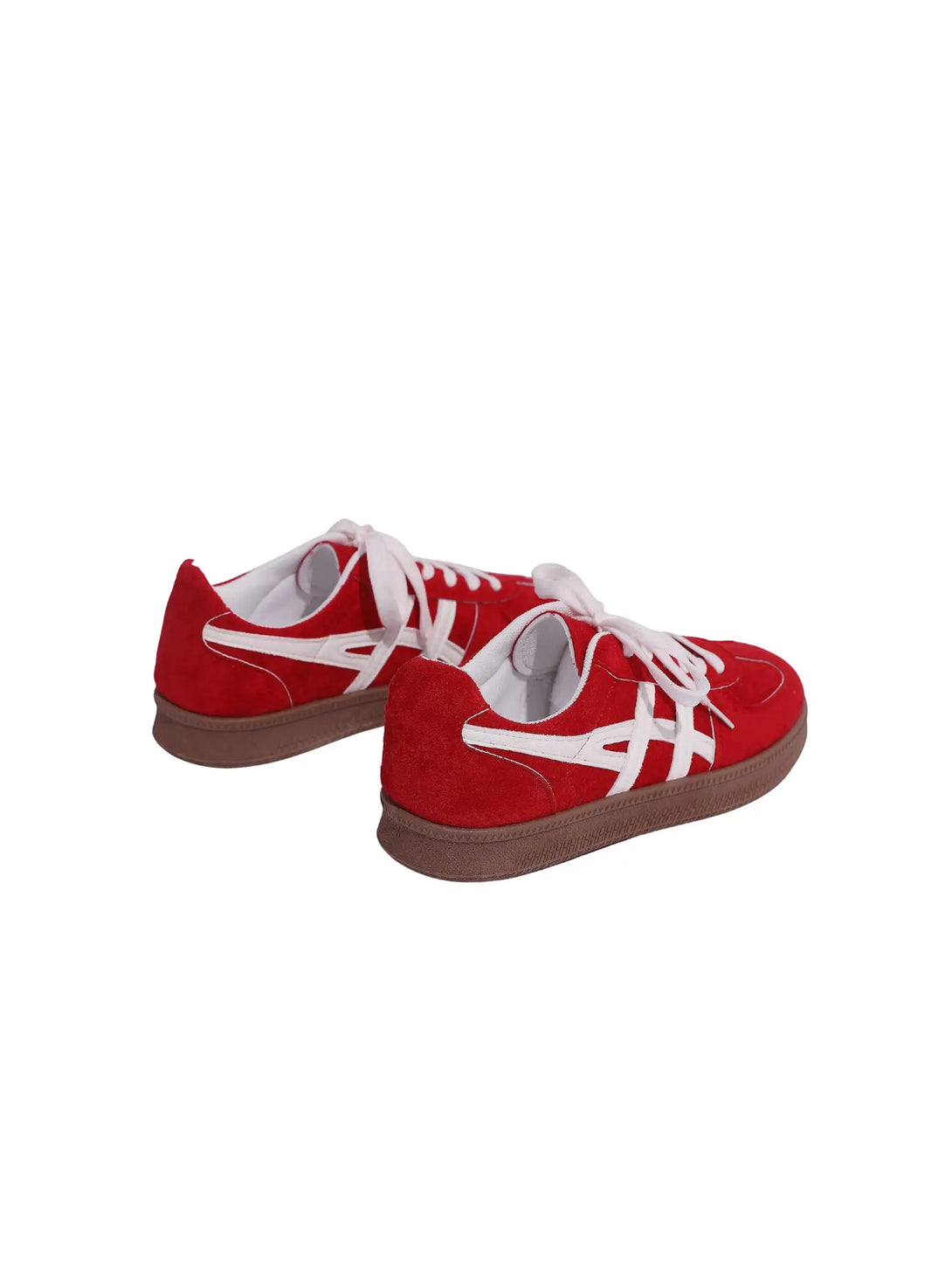 Velouré Aeris Lace-up Sneakers-Red