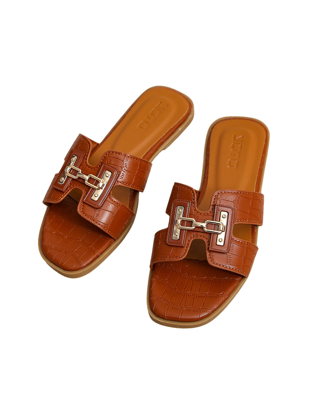 Urban Chic Flat Slides-Cream