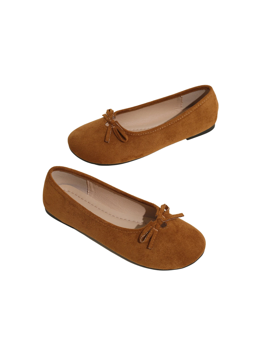 Velouré Axis Close Toe Suede Loafer-Apricot