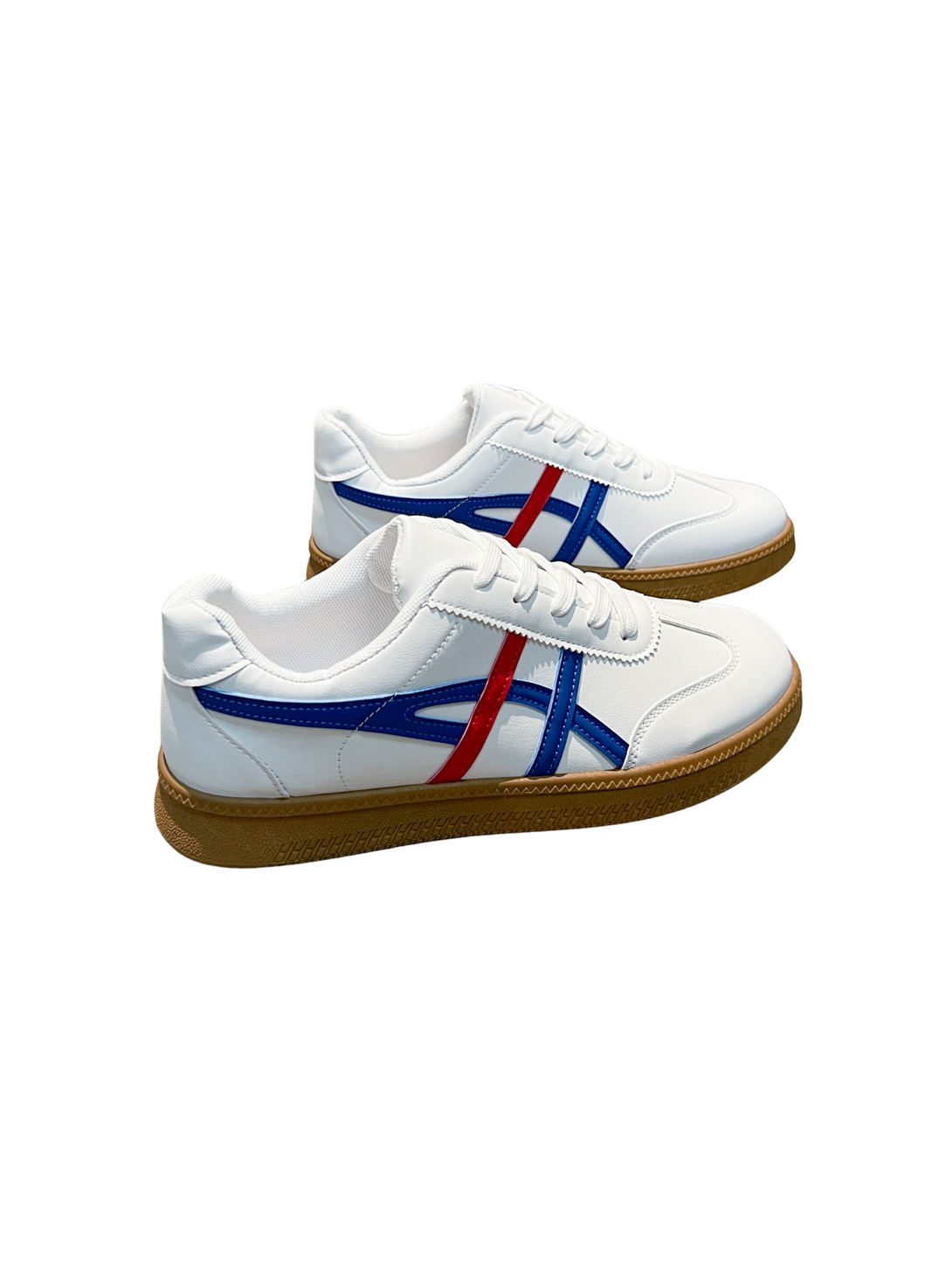 Simple Vitality Lace-up Sneakers-Blue