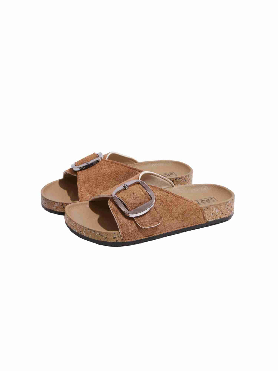 SoftStep Flat Slide Slip On Slipper-Black