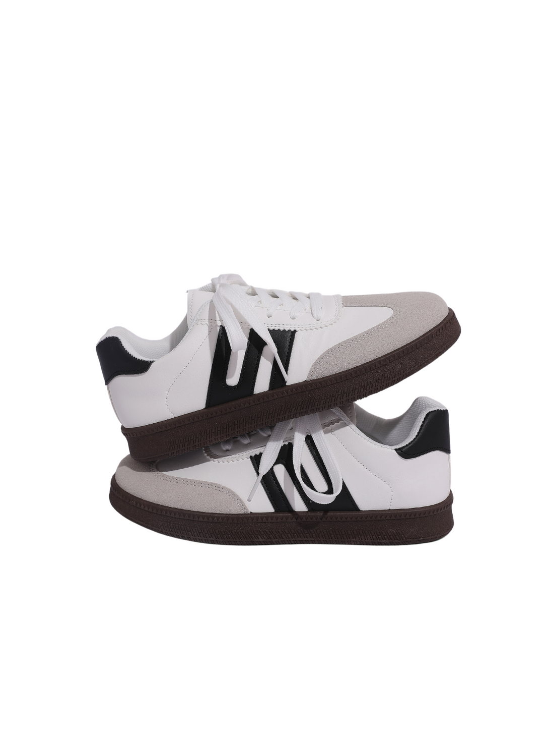 Simple Loop Lace-up Sneakers-Black