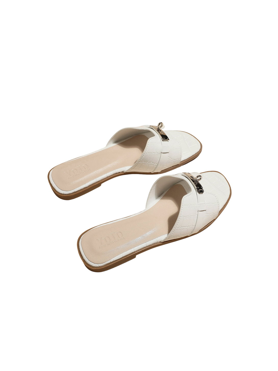 Urban Poise Flat Slide Sandals-Apricot