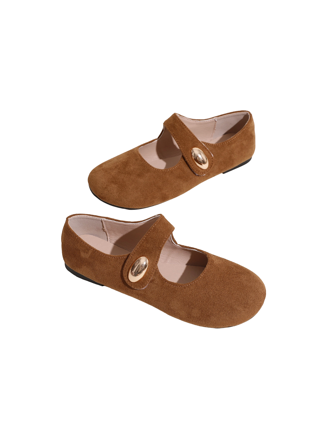 Velouré Verge Close Toe Suede Loafer- Brown