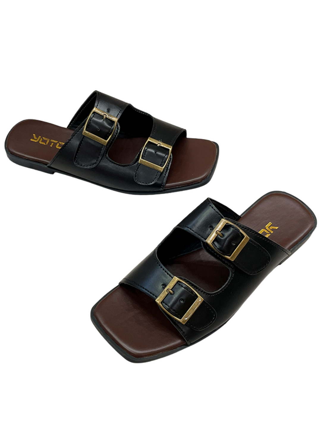 Vita Bloom Flat Slides-Khaki