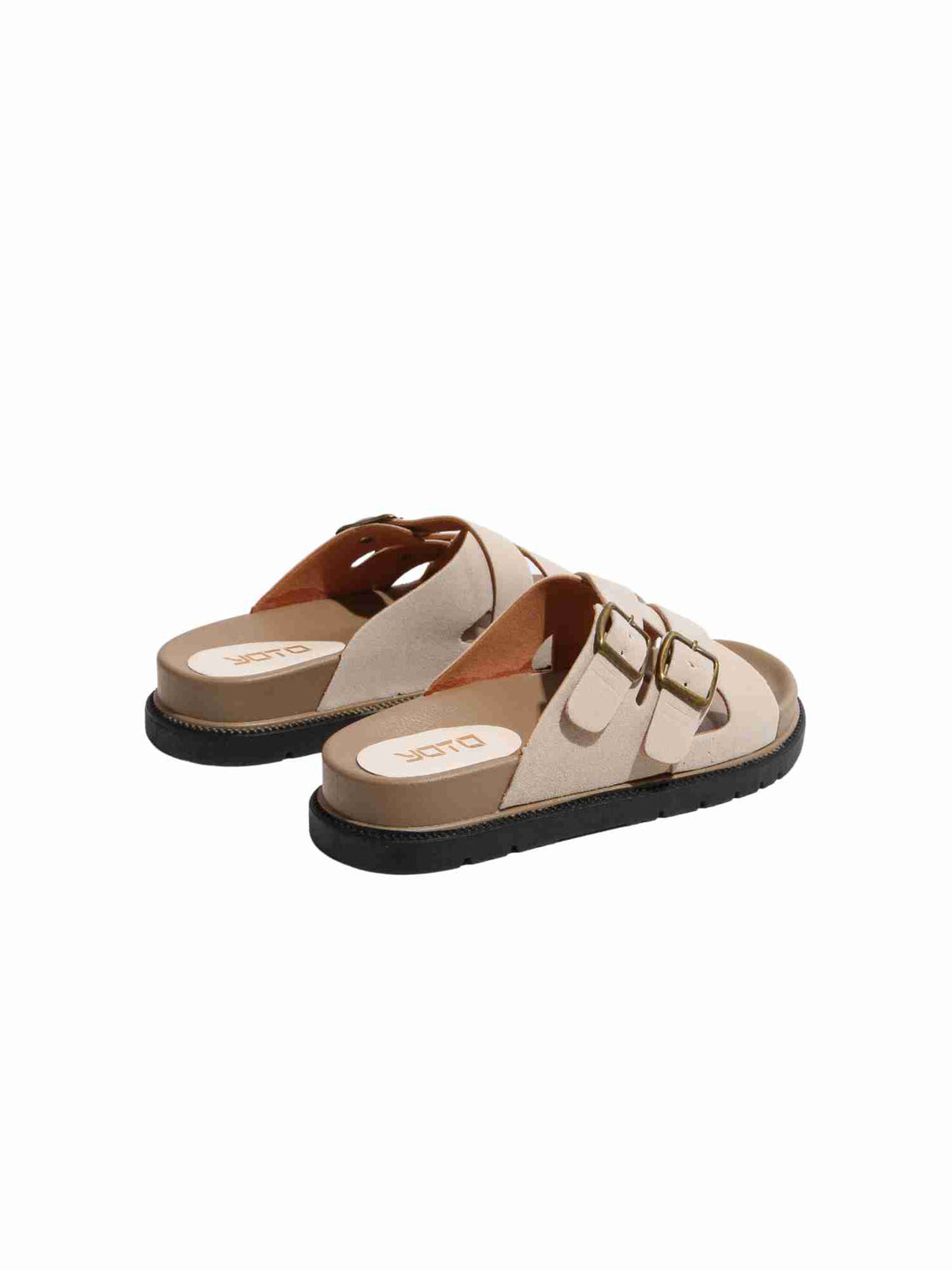 Daily Slide Suede Slip On Slipper-Beige