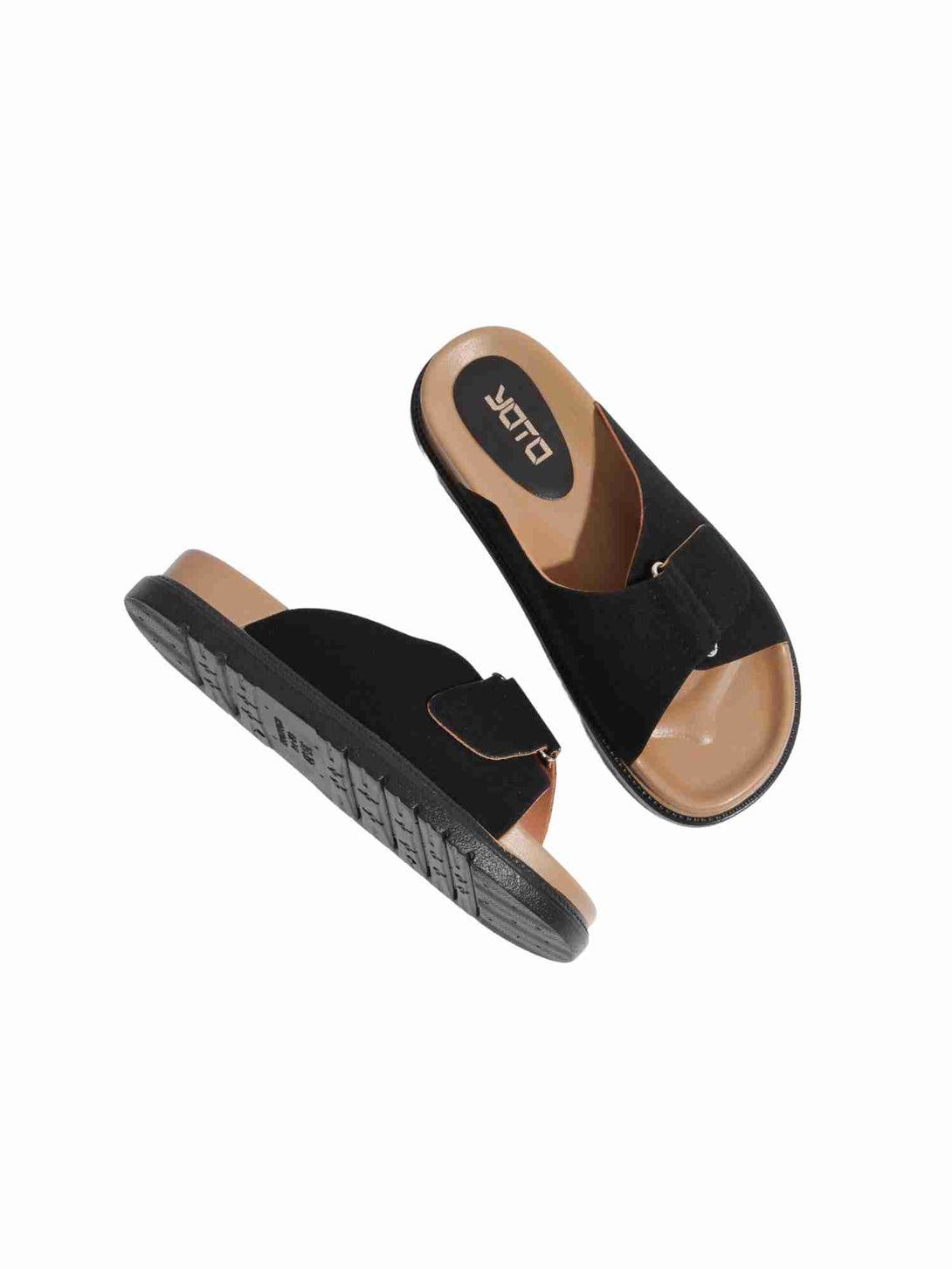 Core Slip Flat Slide Slipper-Beige