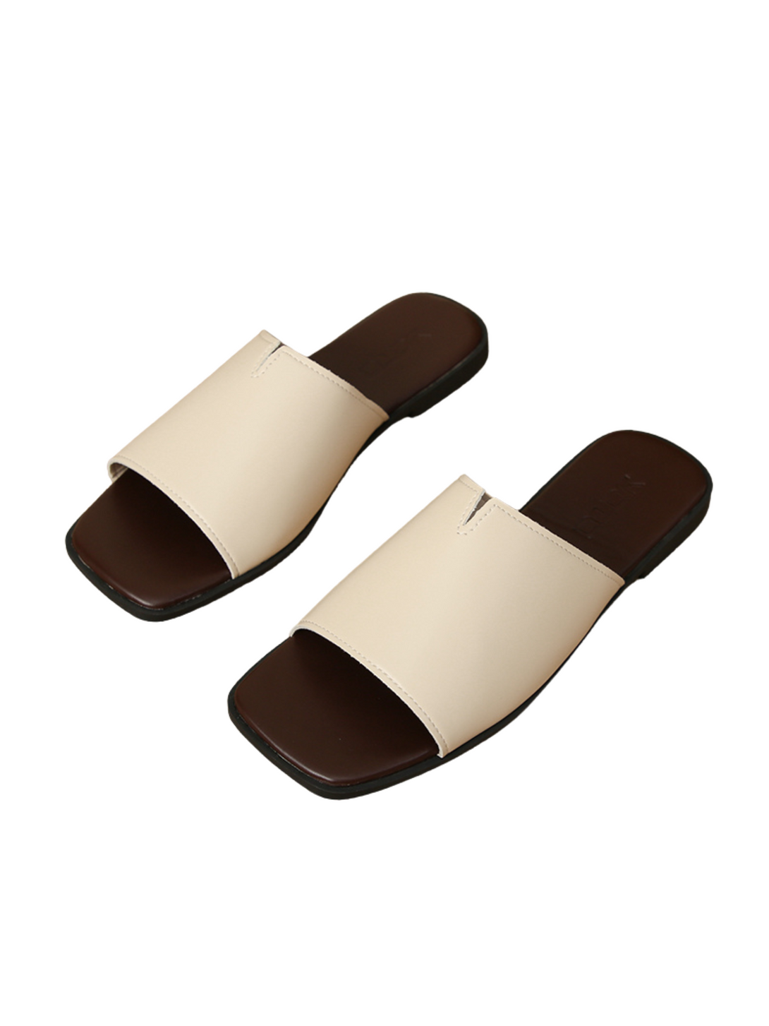 Vita Ease Covered Flat Slides-Biege