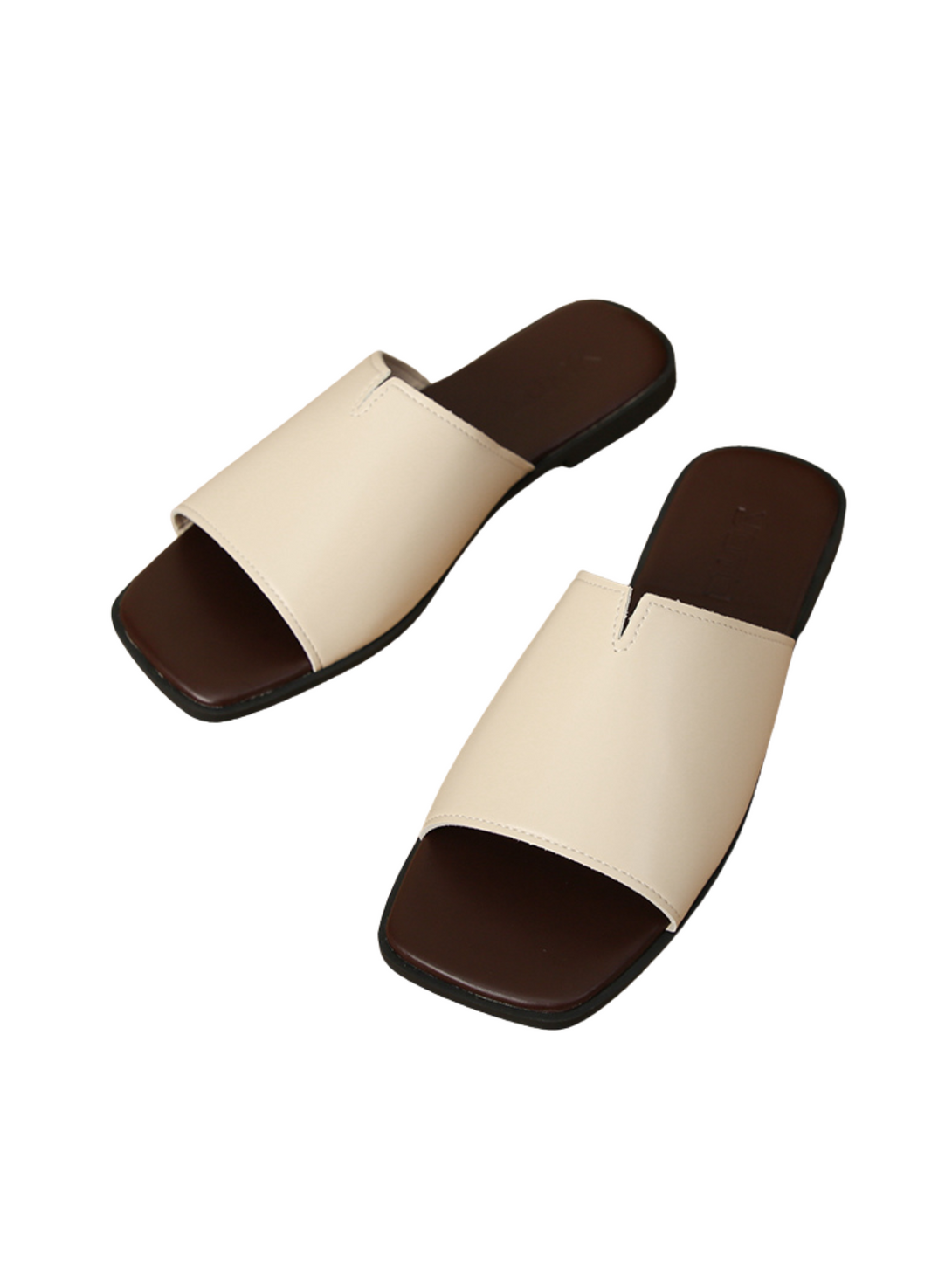 Vita Ease Covered Flat Slides-Biege