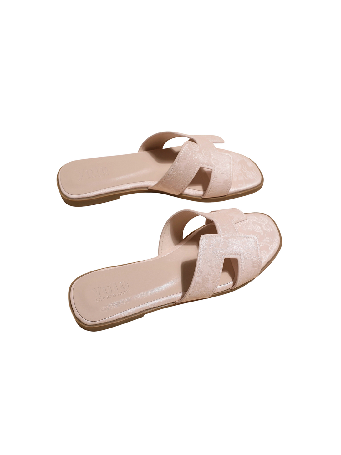 Vita Bliss Flat Slides Sandals-Pink