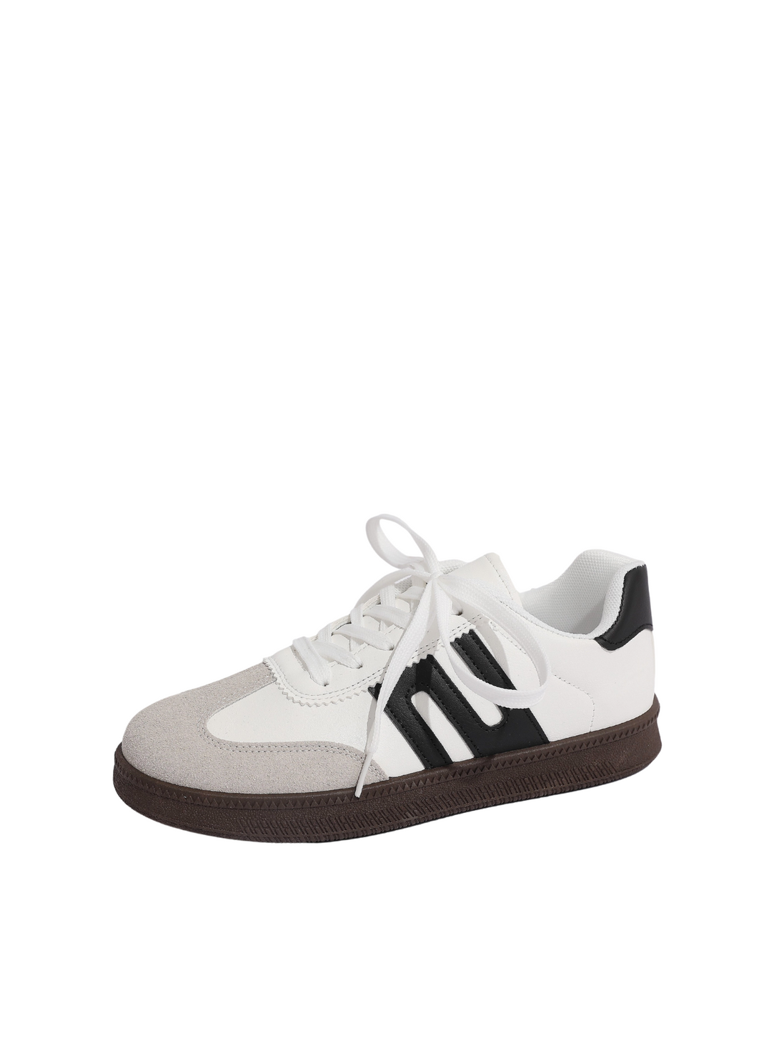 Simple Loop Lace-up Sneakers-Black