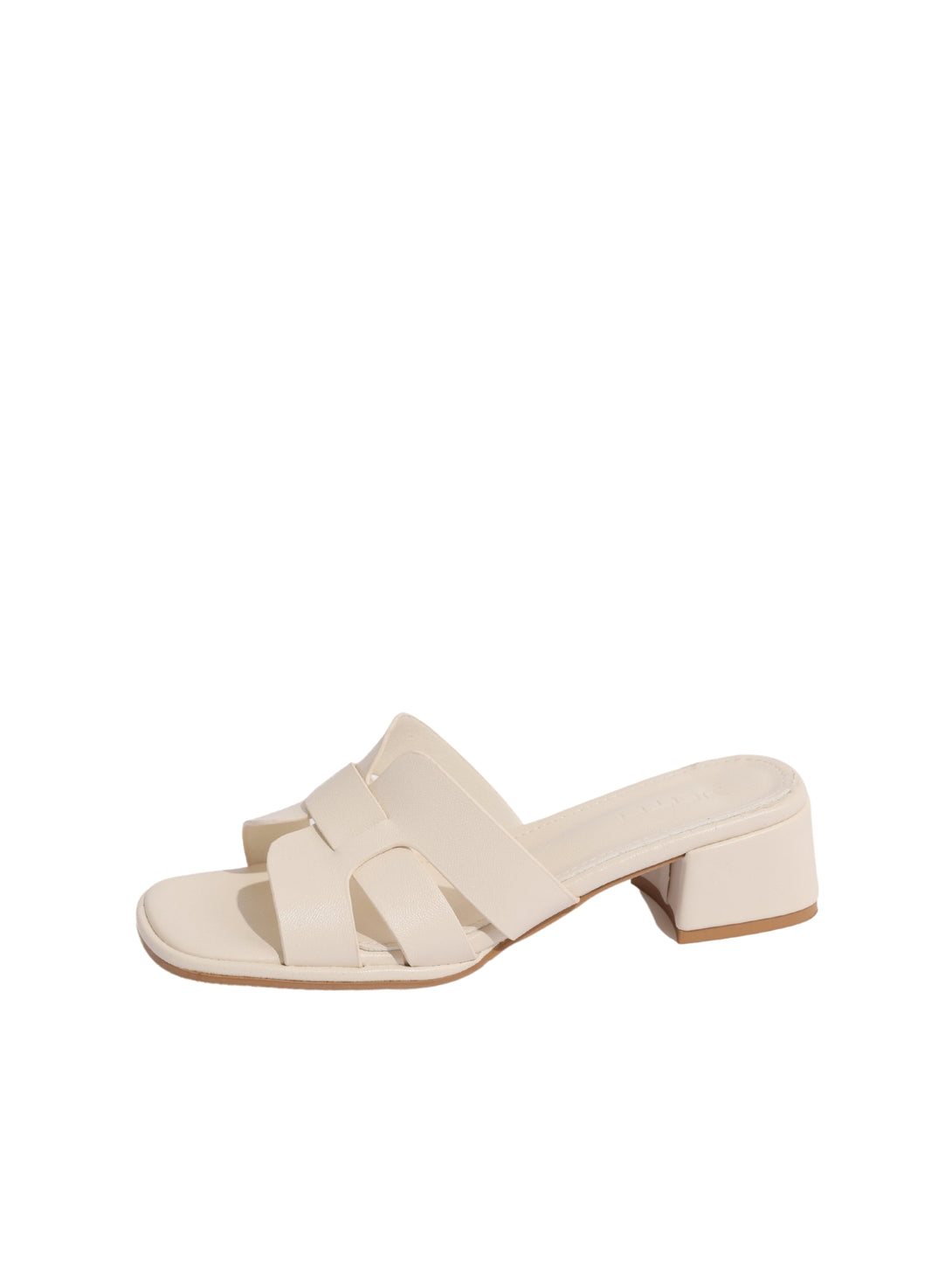 URBAN Luxe Block Heels-Off-White