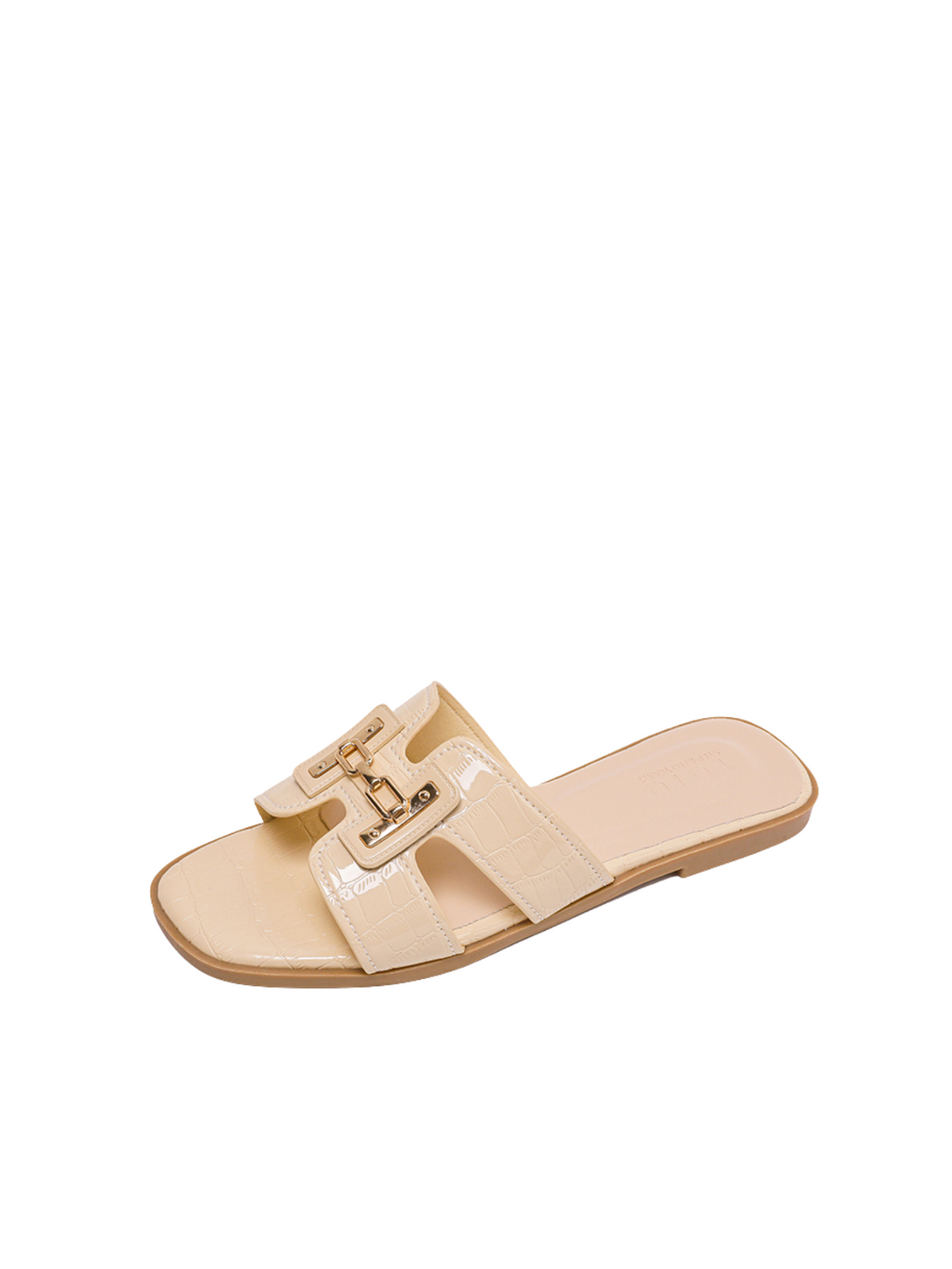 Urban Chic Flat Slides-Cream