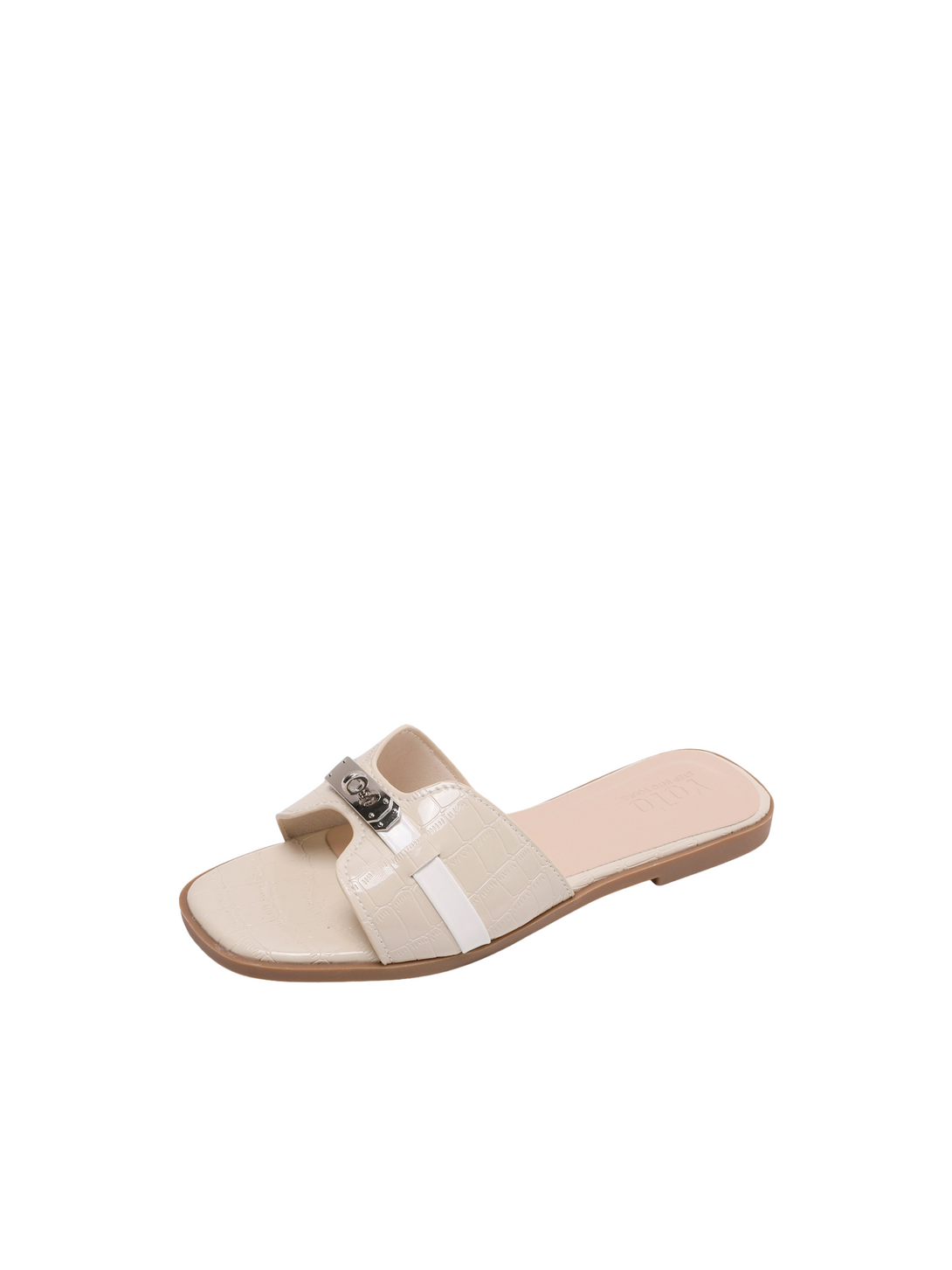 Urban Poise Flat Slide Sandals-Apricot