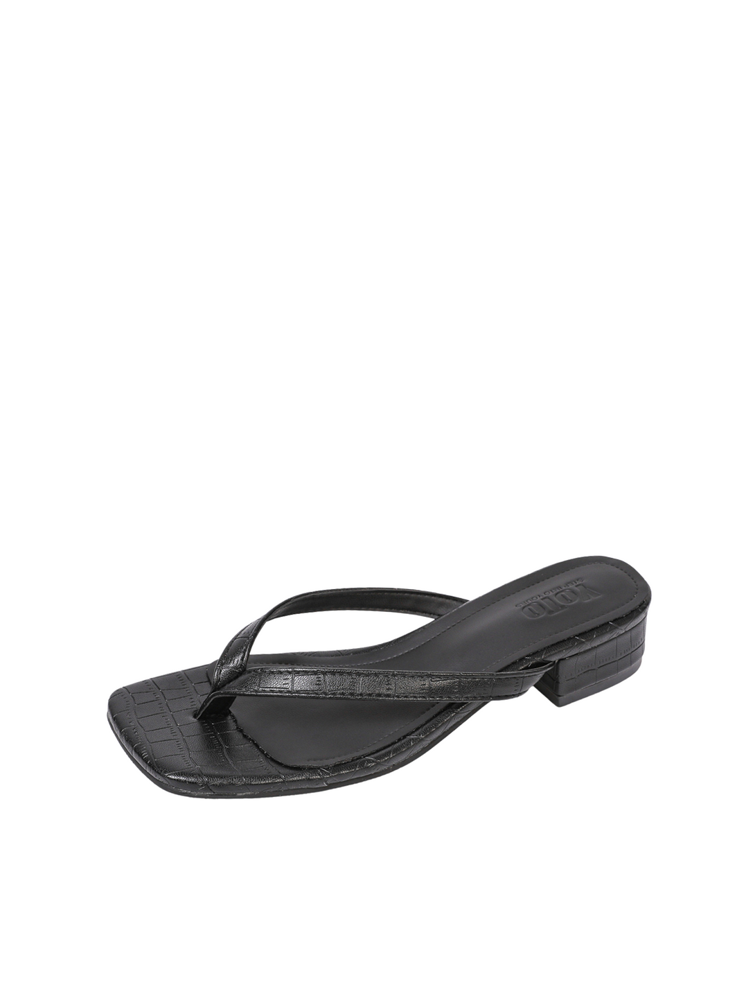 Urban Edge Chic Square-Toe Heeled Sandals-Brown