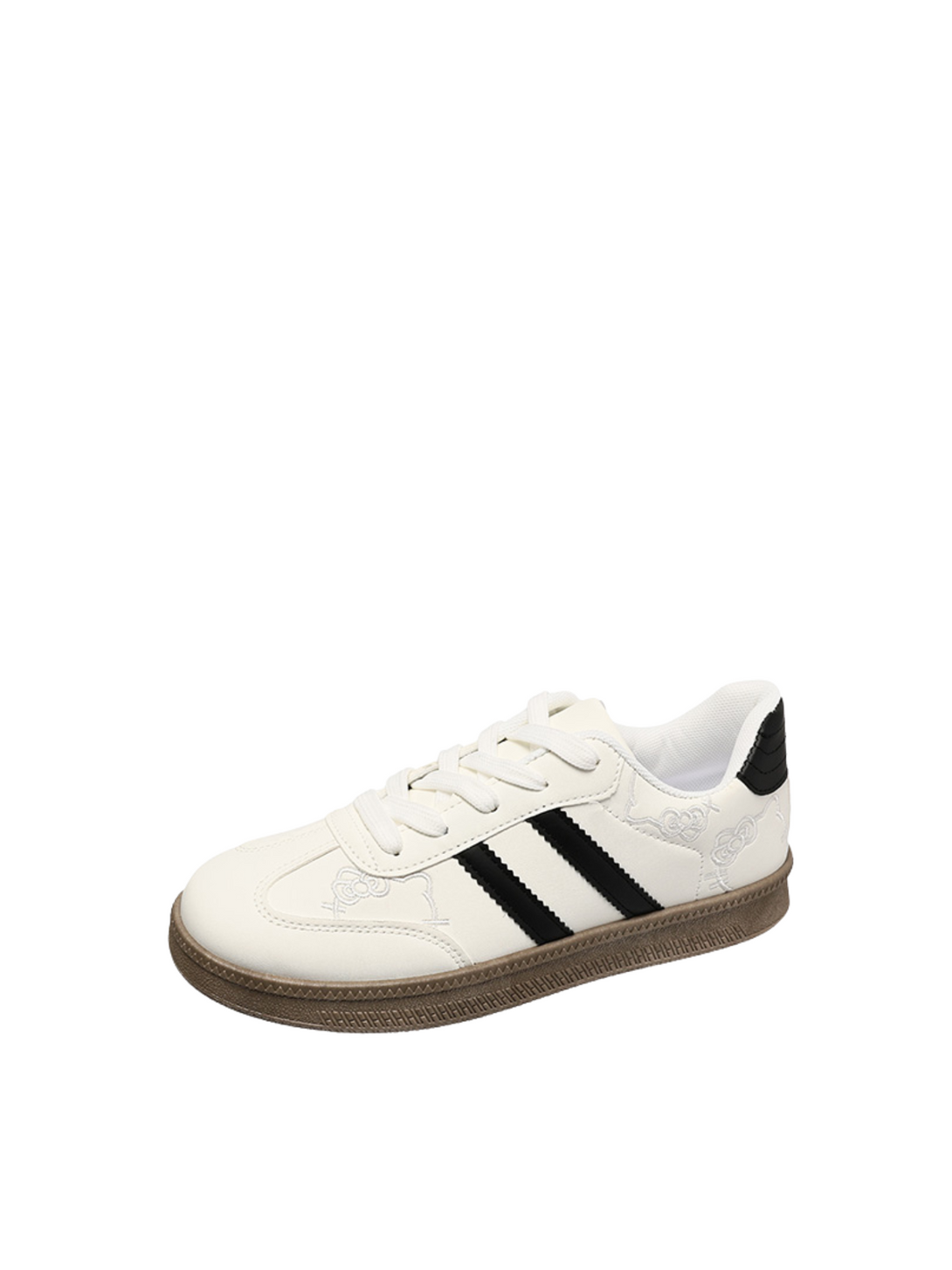 Simple Bloom Lace-Up Sneakers- Pink