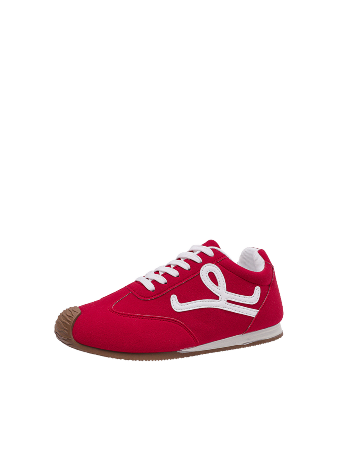 Simple Flex Lace-up Sneakers-Red