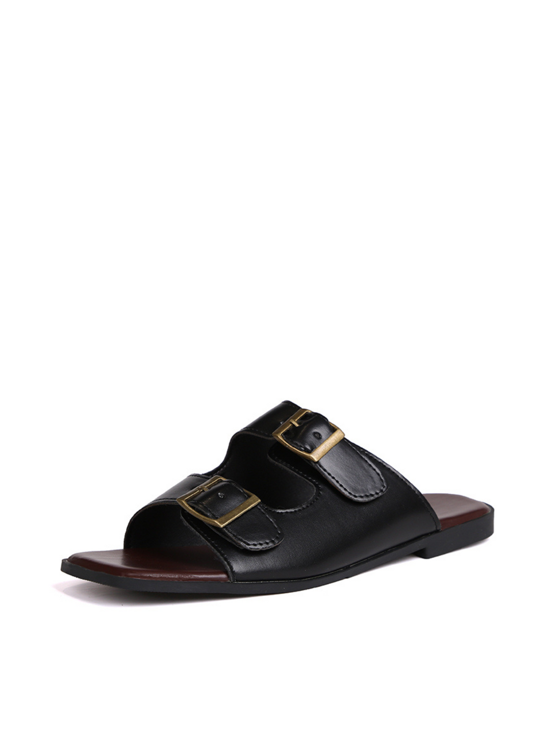 Vita Bloom Flat Slides-Khaki