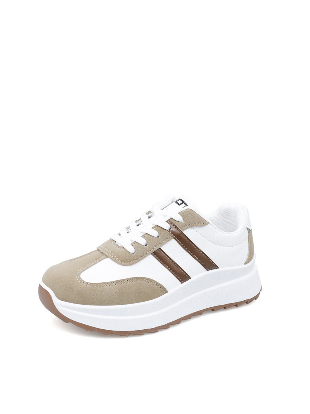 Glide Lace-up Sneakers-Khaki