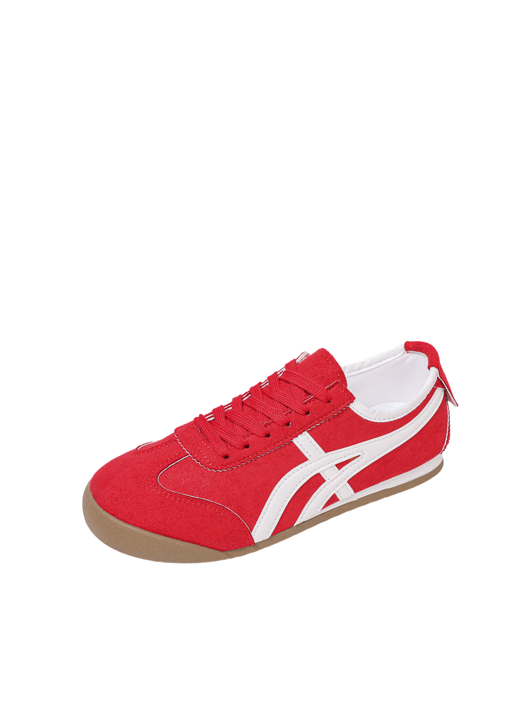 Velouré Valence Classic Street Sneakers-Red