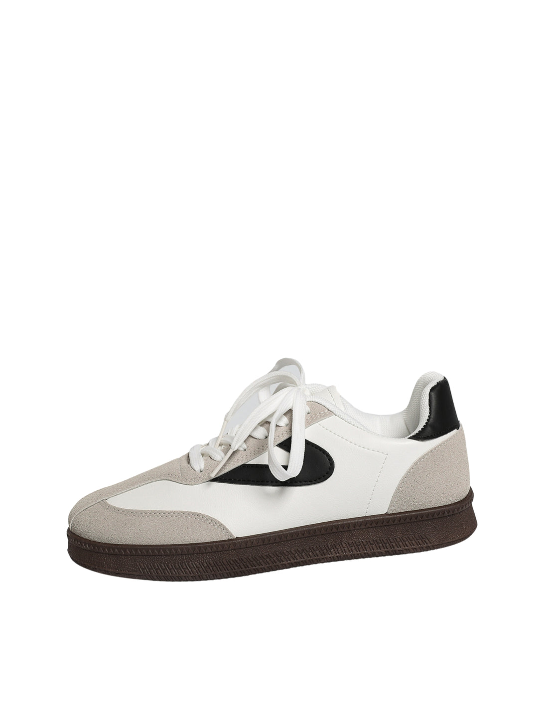 Simple Motion Lace-up Sneakers-Brown