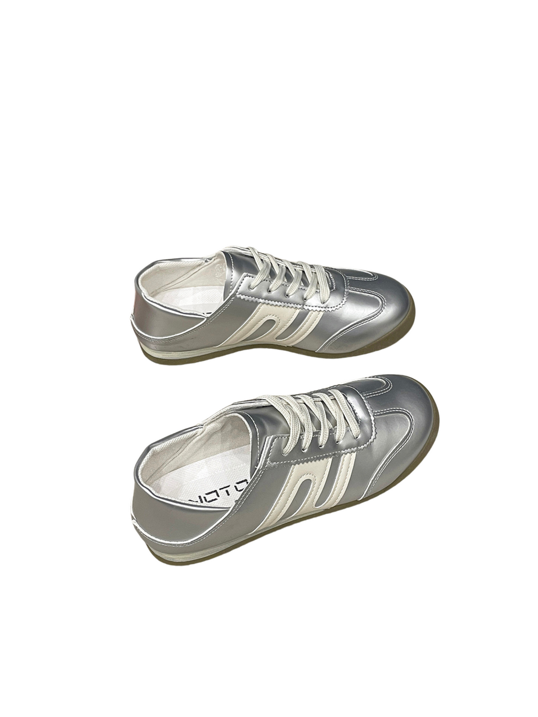 Drizzle Lace-up Sneakers-Silvery