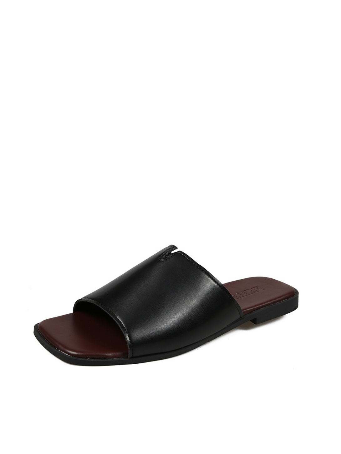 Vita Ease Covered Flat Slides – Black