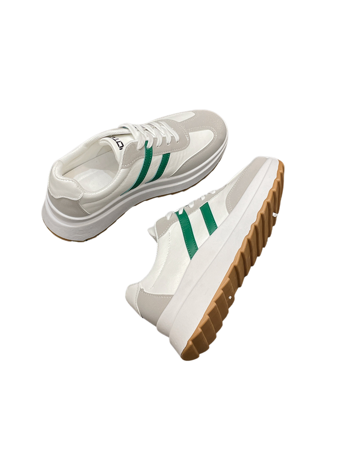 Glide Lace-up Sneakers-Khaki