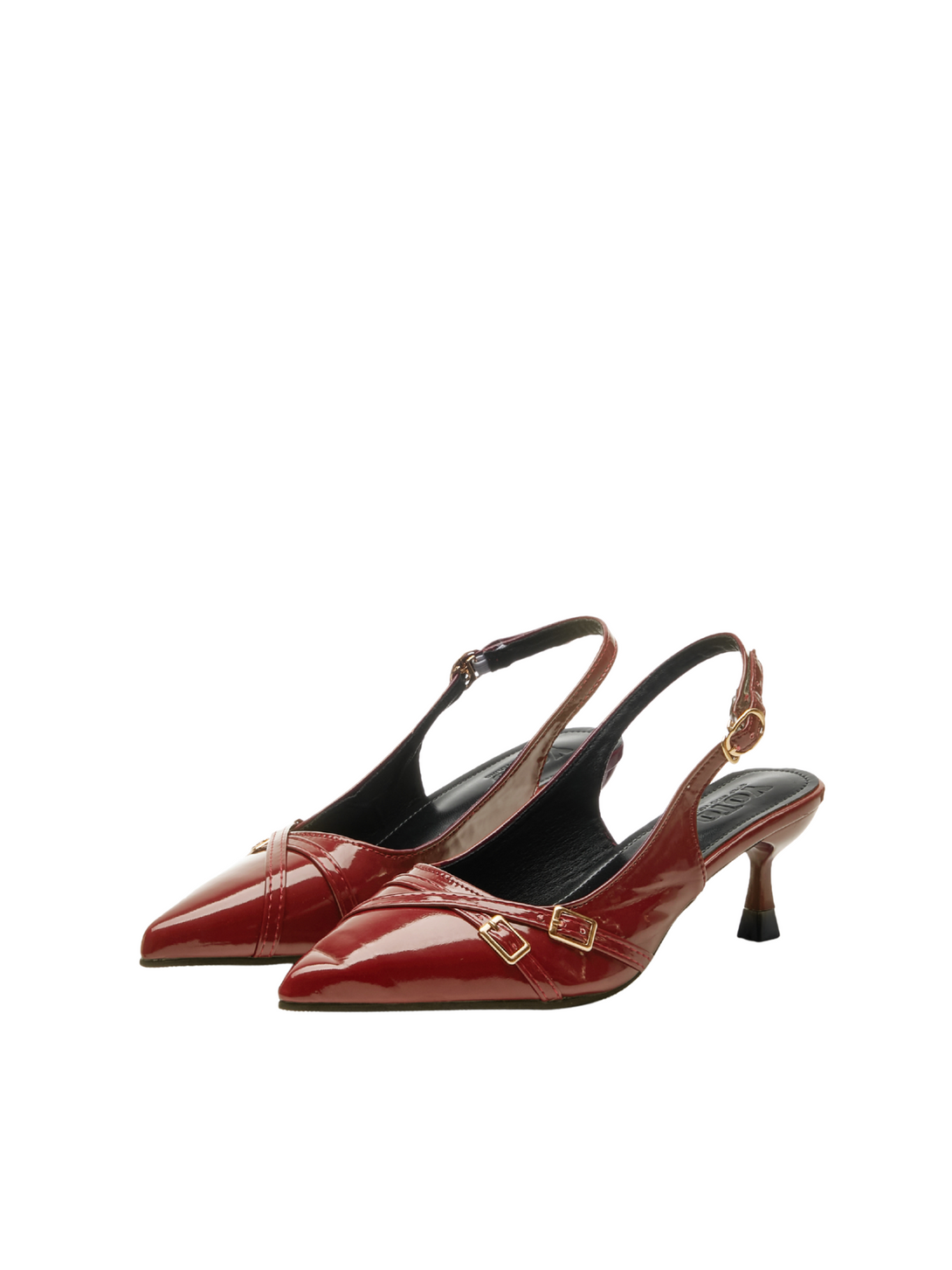Charm Pointed Slingback Heels-Red