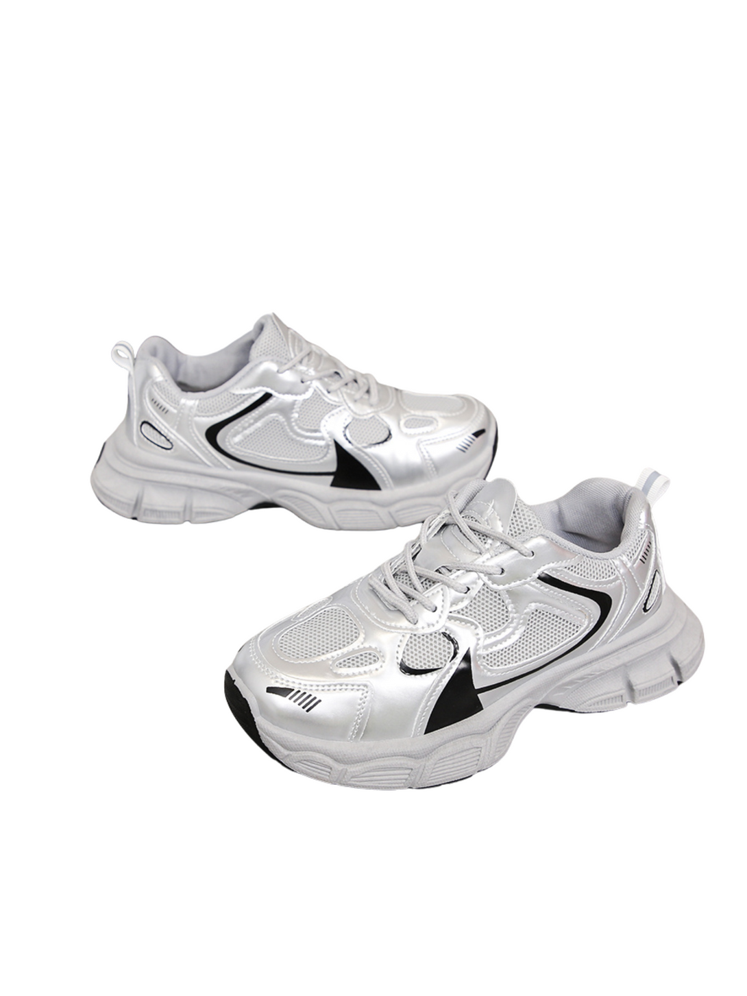 AirStride Vibe Lace-up Sneakers-Silvery