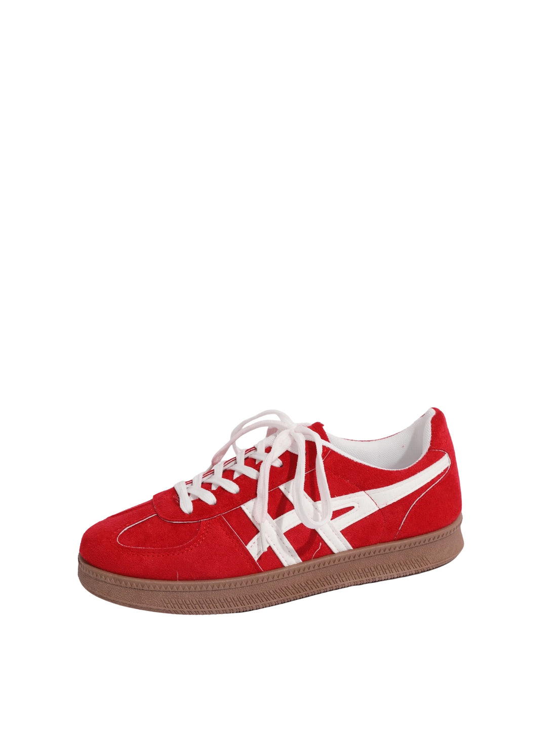Velouré Aeris Lace-up Sneakers-Red