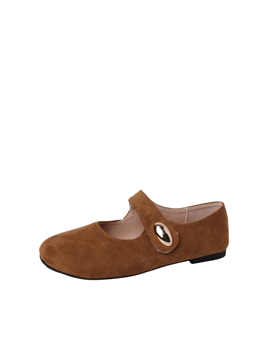 Velouré Verge Close Toe Suede Loafer- Brown