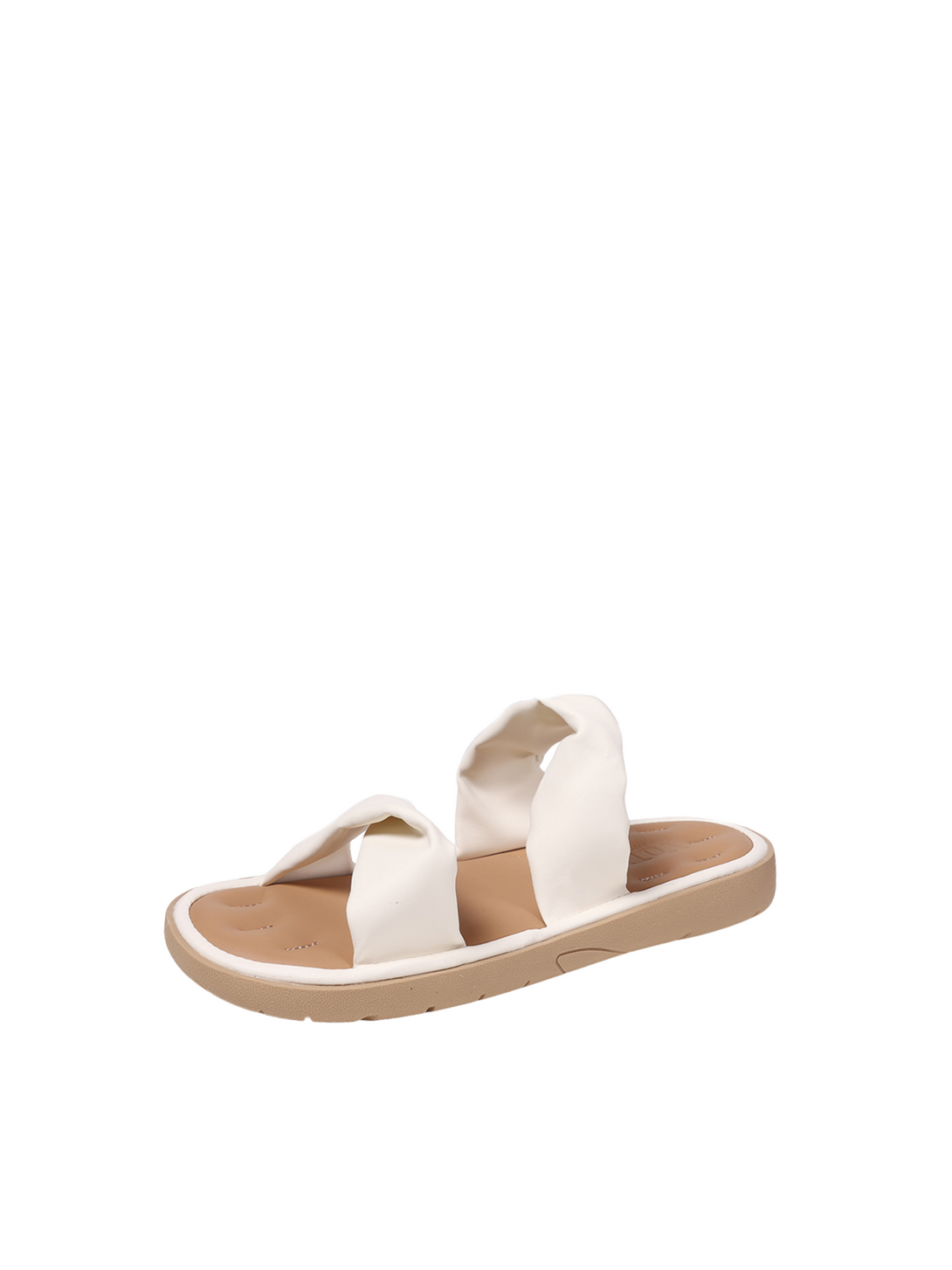 Vita Cloud Padded Slip-On Sandals-Apricot
