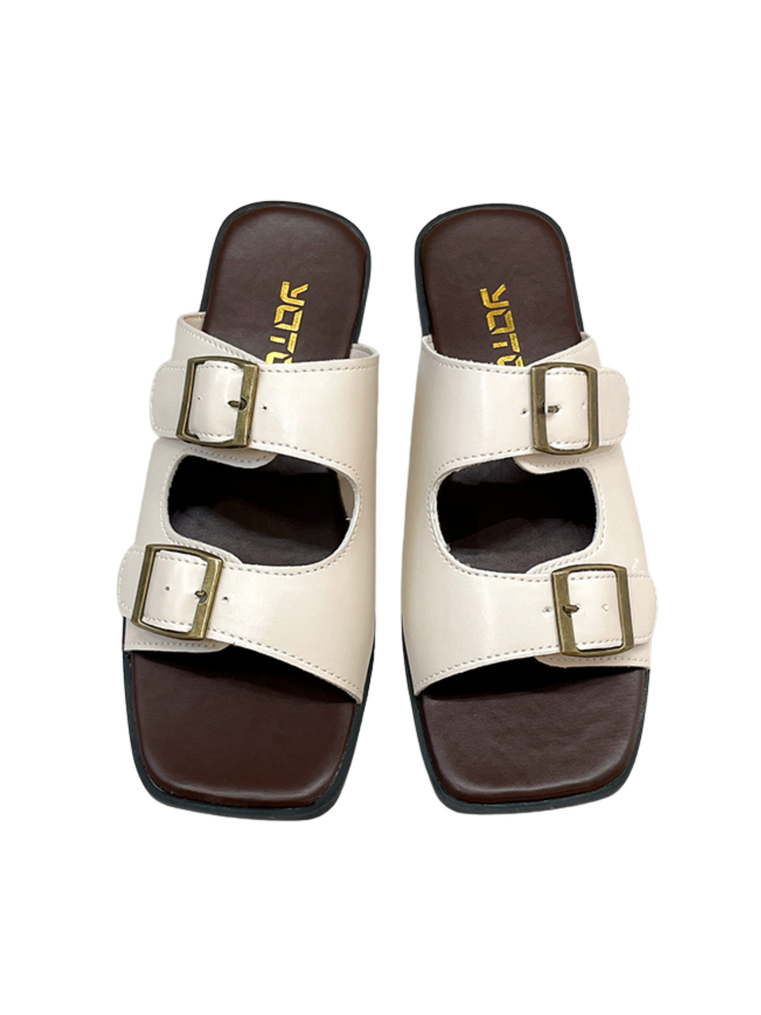 Vita Bloom Flat Slides-Beige