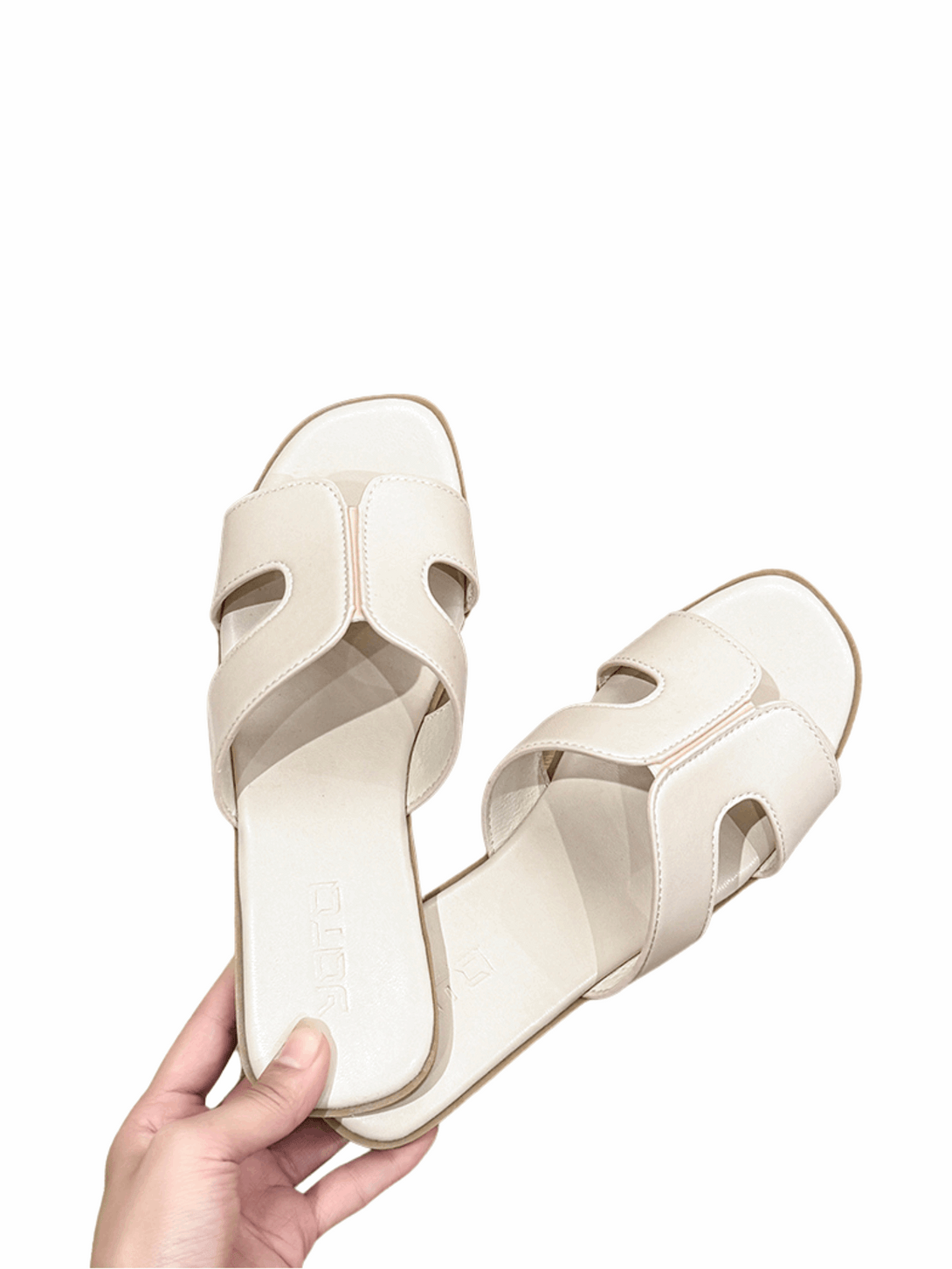 Vita Breeze Flat Slides-Off-White