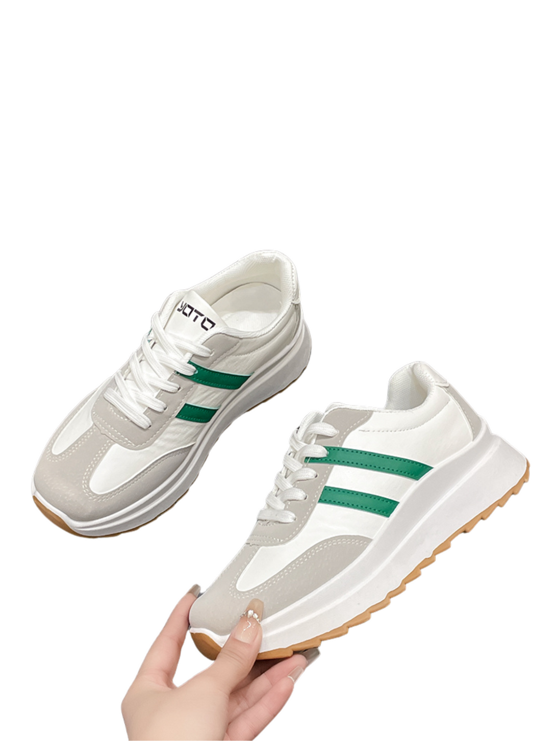 Glide Lace-up Sneakers-Khaki
