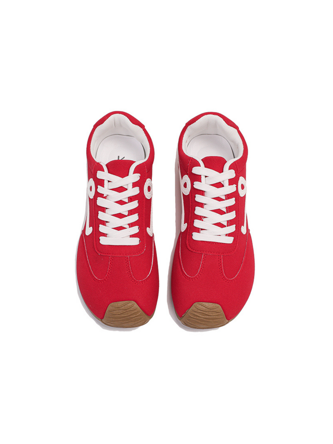 Simple Flex Lace-up Sneakers-Red