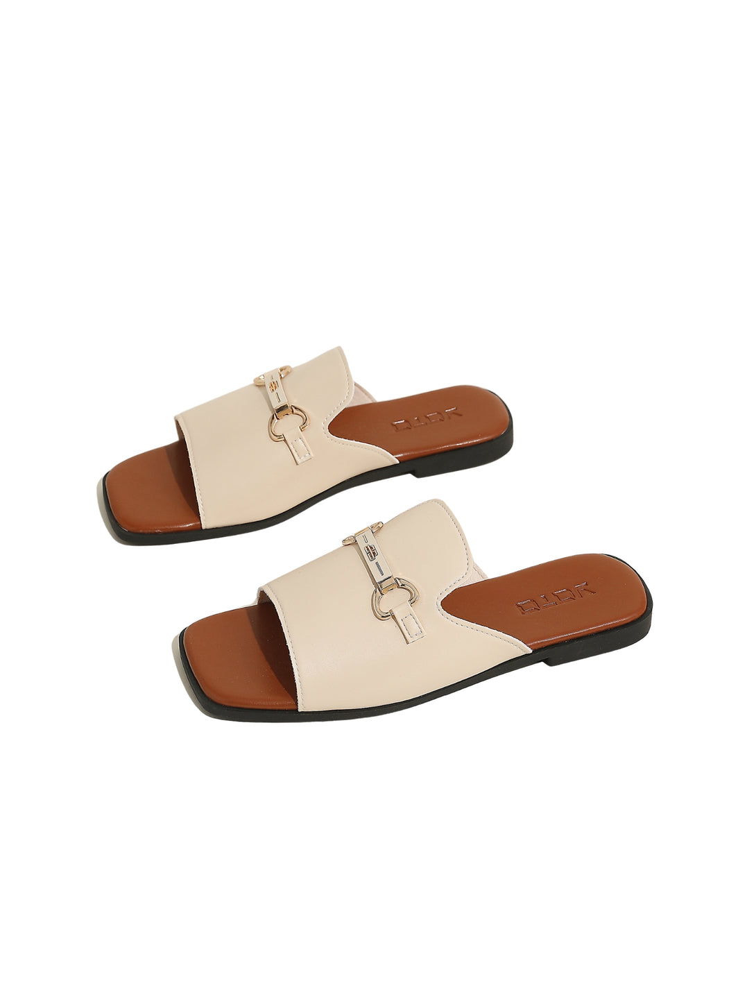 Vita Pelle Flat Sandals-Beige