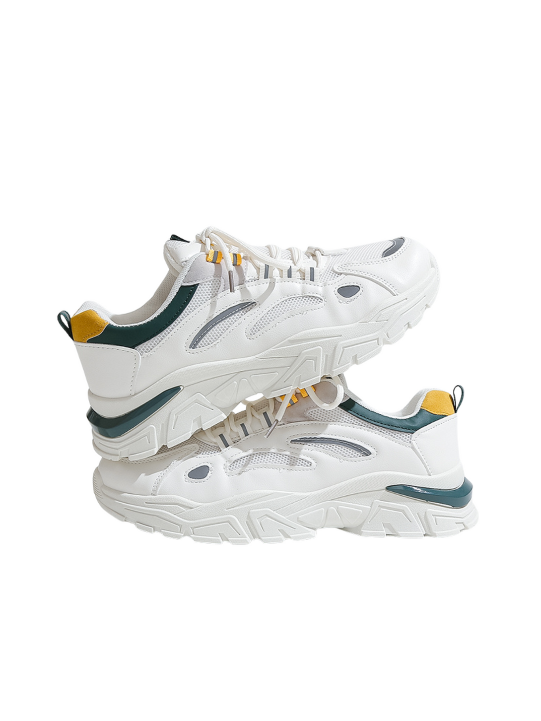 AirStride Aero Lace-up Sneakers-Green/Yellow