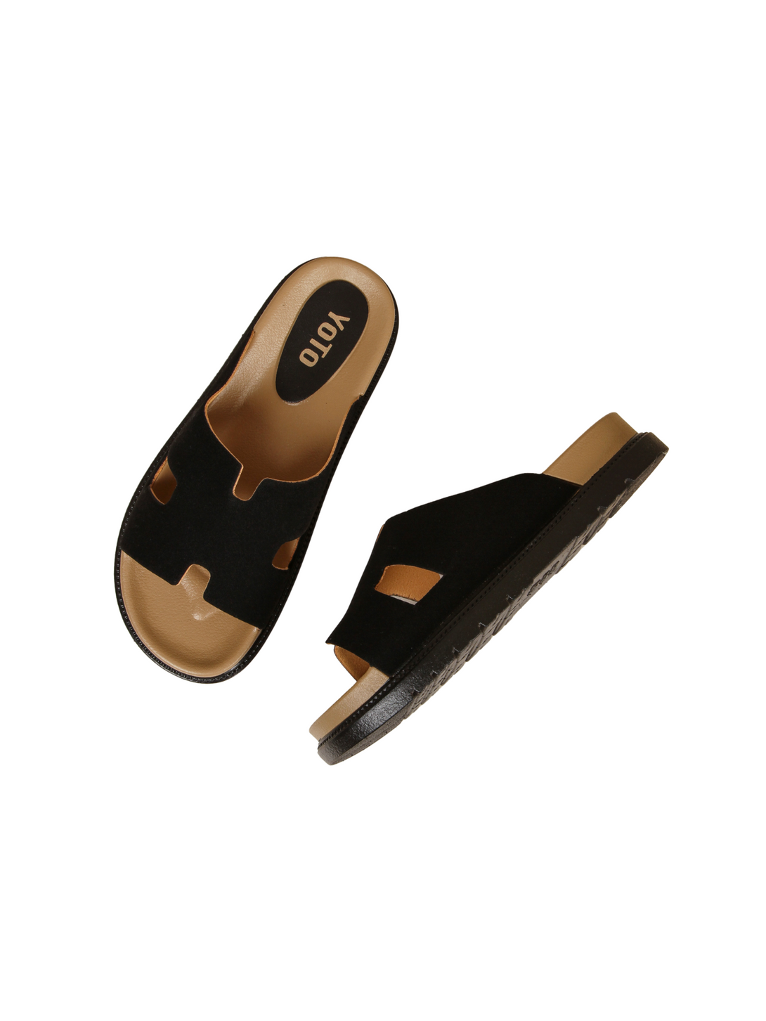 Slumber Soft Comfort Slides Sandals-Black