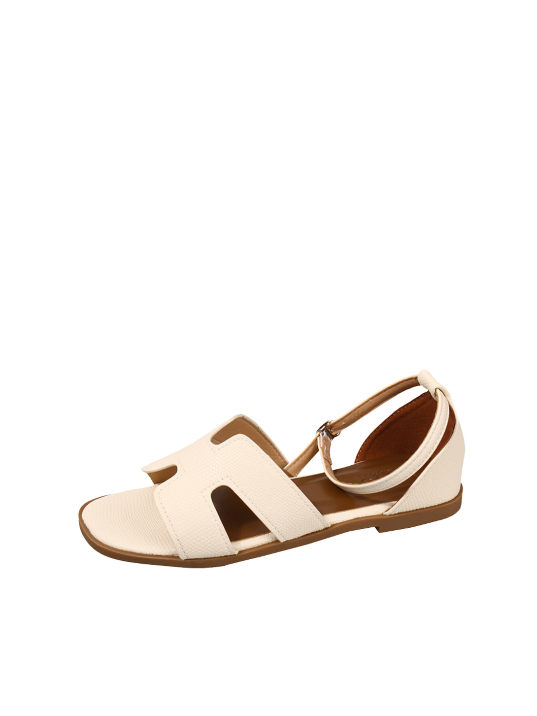 Urban Groove Open-Toe Cutout Slingback Sandal-Beige