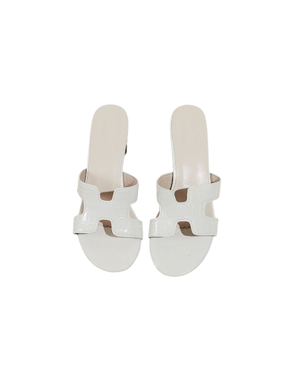 Urban Sleek Block Heel Slip On Sandals- Pink