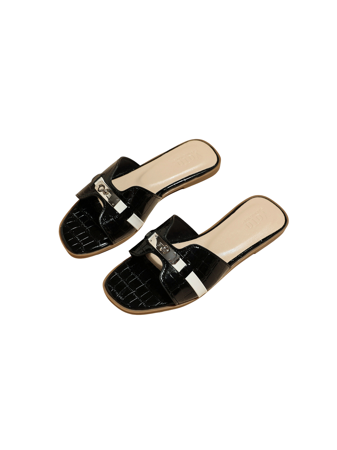 Urban Poise Flat Slide Sandals-Apricot