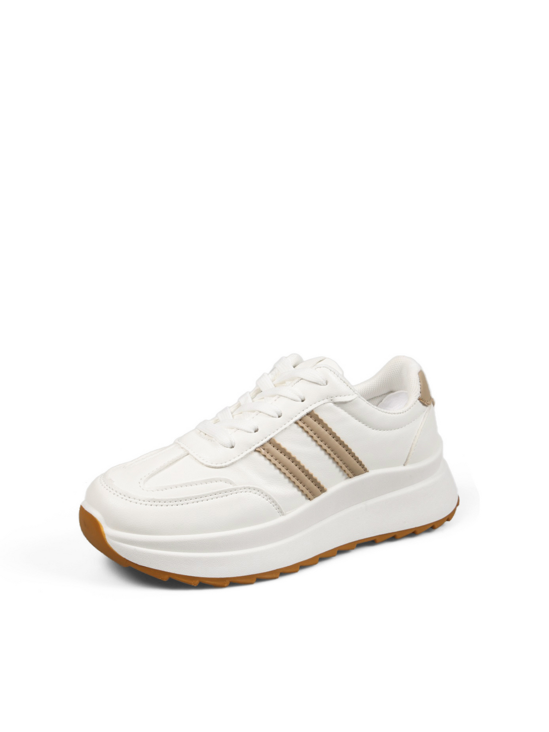 Glance Lace-up Sneakers-White