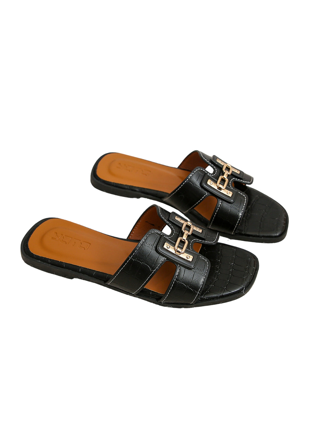 Urban Chic Flat Slides-Cream